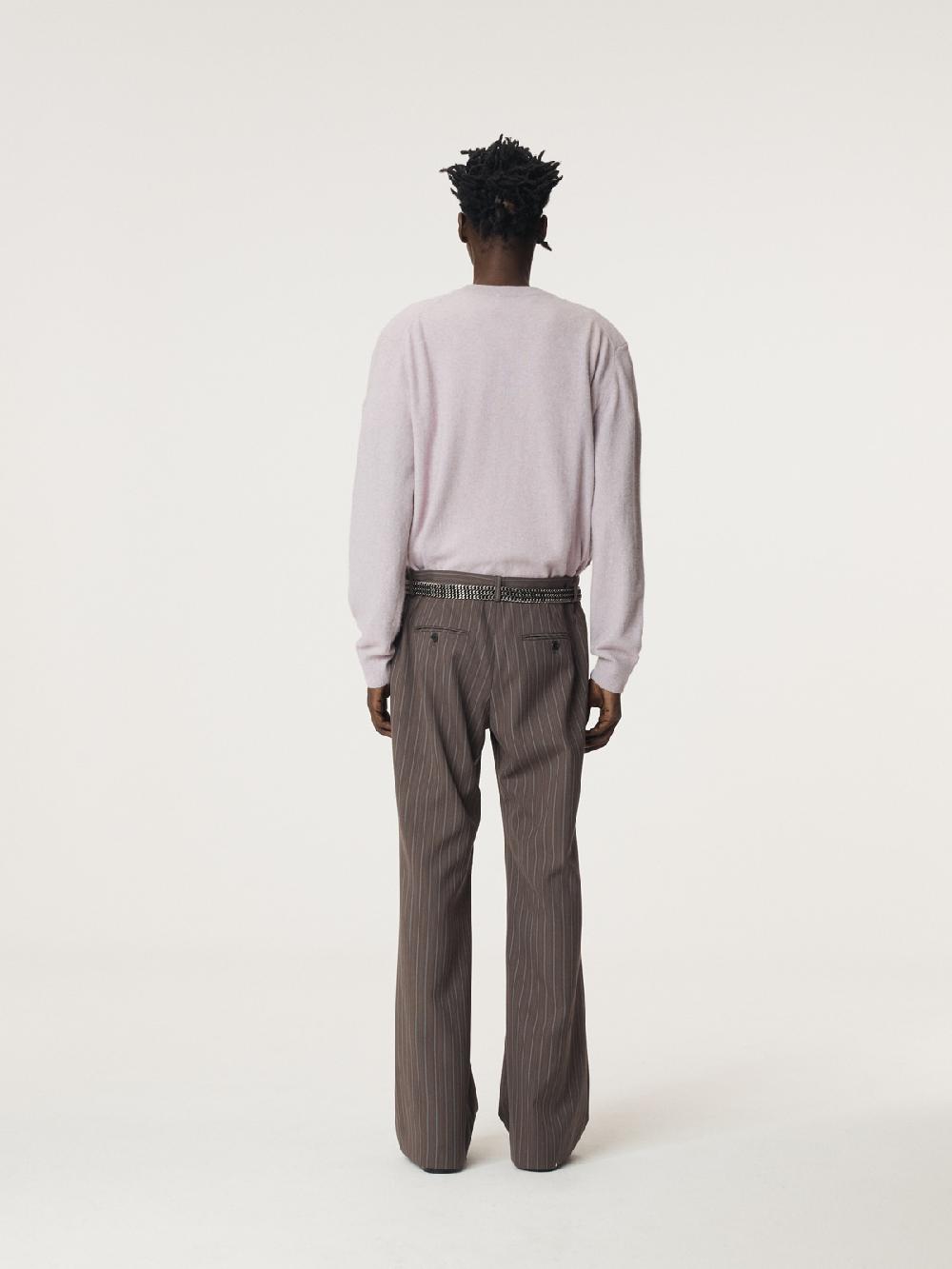 Recto VINTAGE STRIPE FLARE PANTS (SEPIA GREY)