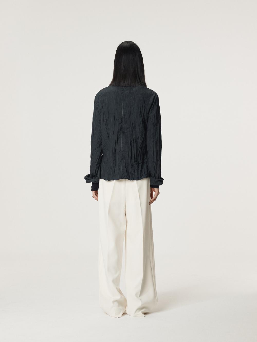Recto WHOLE CREASE BLOUSE (DARK NAVY)