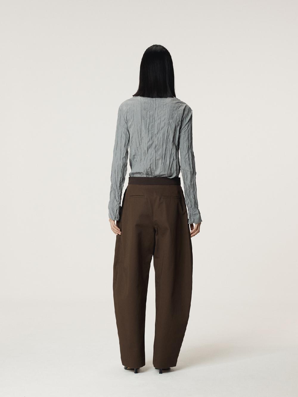 Recto WHOLE CREASE BLOUSE (STONE GREY)