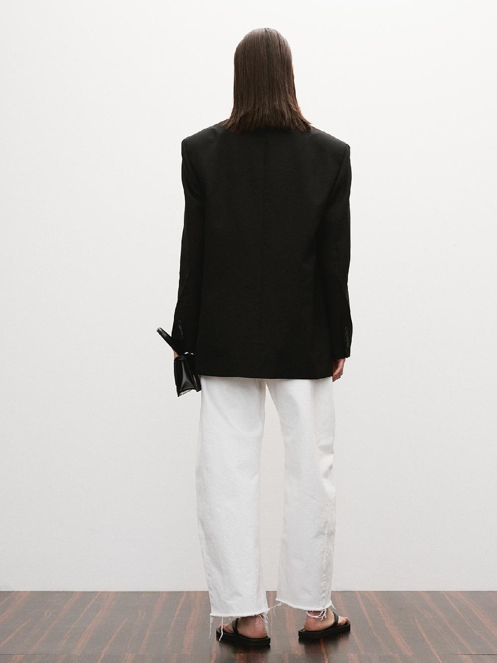 Recto WOOL BLEND TAILORED DADDY JACKET (BLACK)