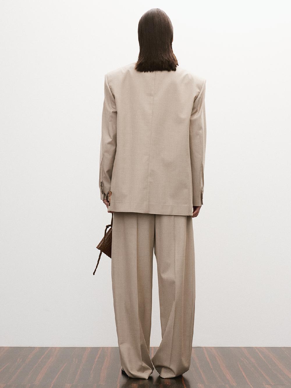 Recto WOOL BLEND TAILORED DADDY JACKET (SEPIA BEIGE)