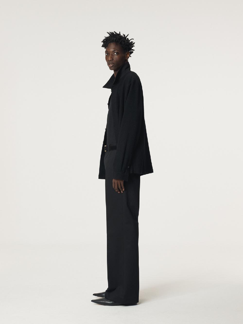 Recto WOOL TWEED SOFT SHIRT (BLACK)