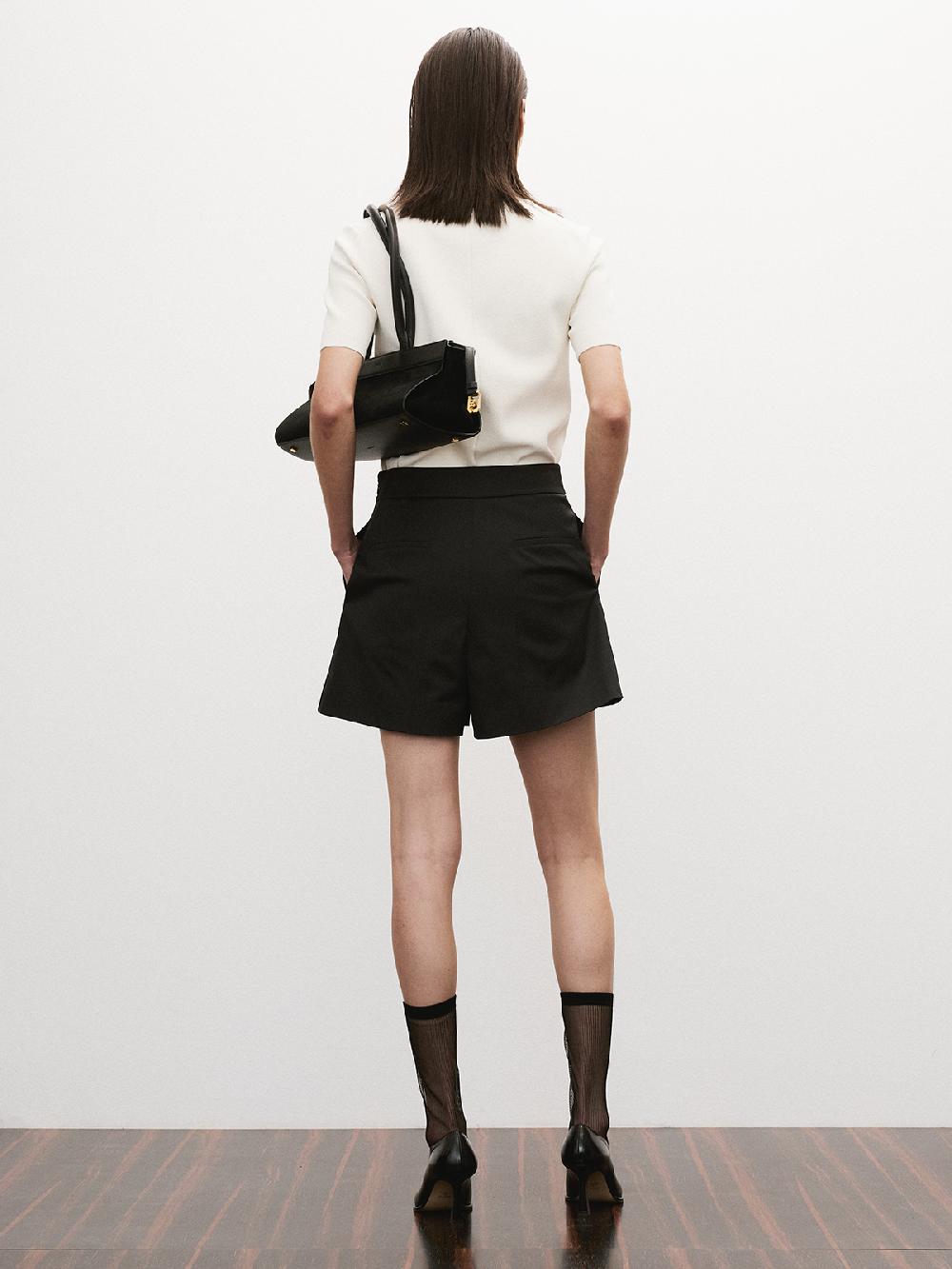 Recto WRAP DETAIL CULOTTE PANTS (BLACK)