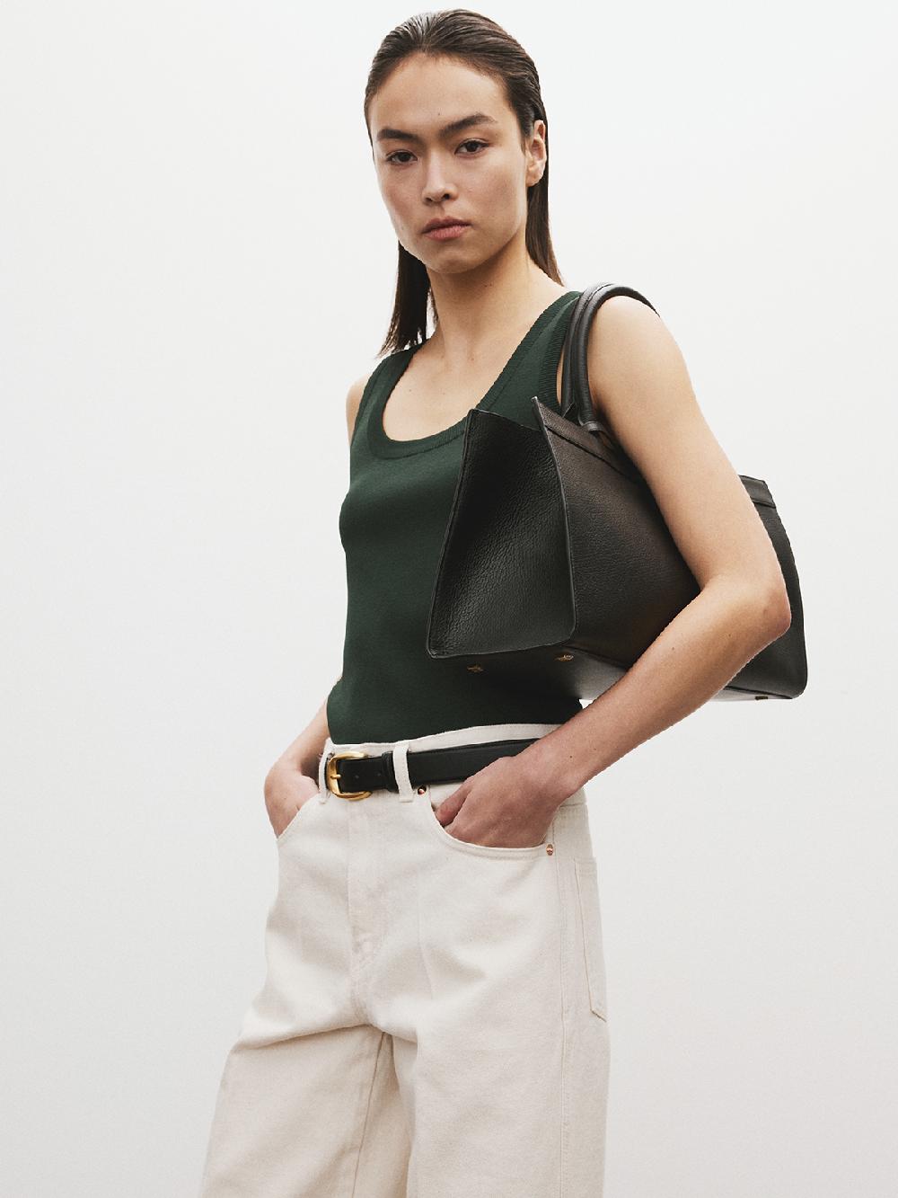 Recto SCOOP NECKLINE COMPACT KNIT TOP (VINTAGE GREEN)