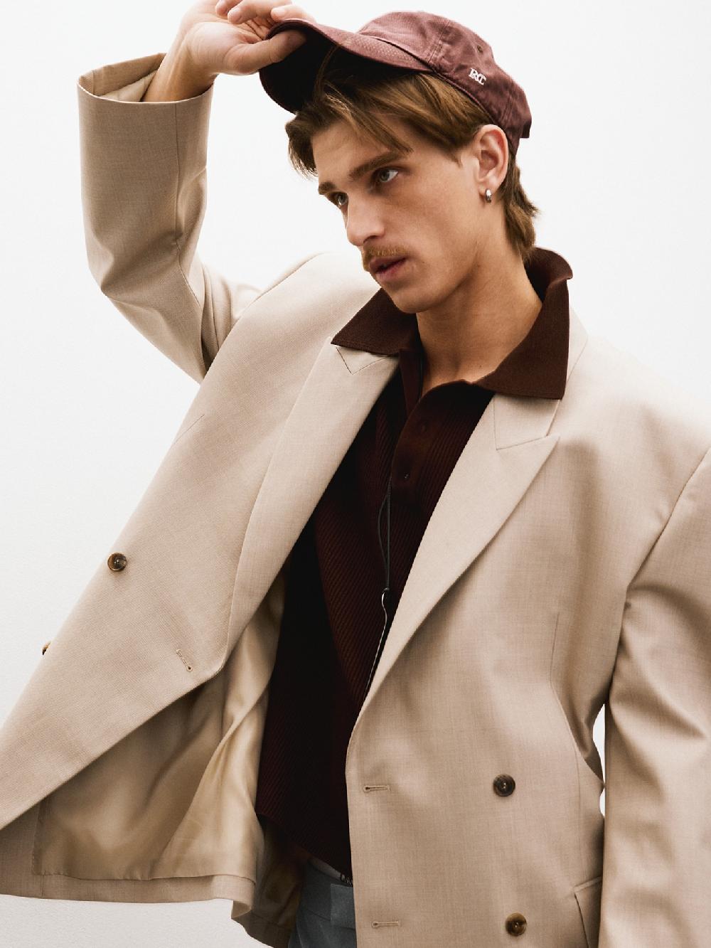 recto SIGNATURE HOURGLASS DOUBLE BREASTED JACKET (SEPIA BEIGE)