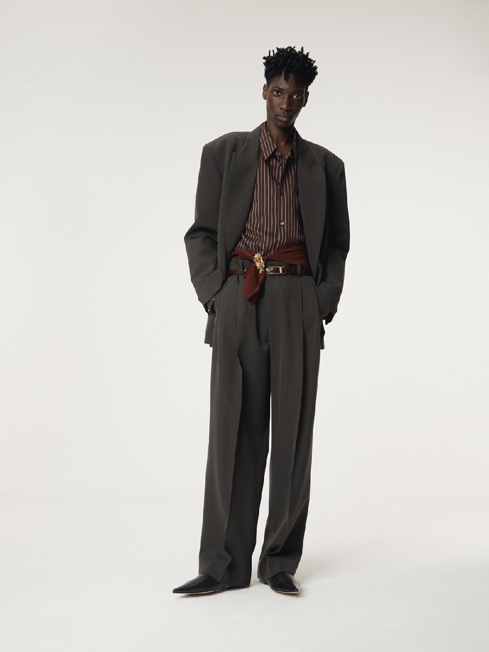 Recto STYRENE DOUBLE BREASTED SUIT JACKET (CHARCOAL GREY)