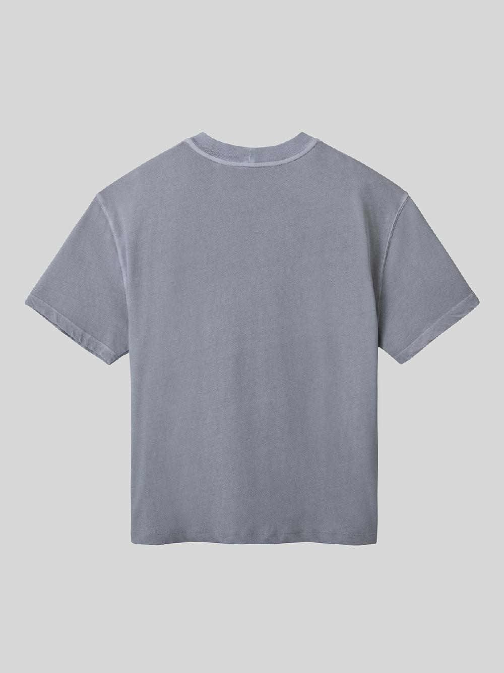 Recto VINTAGE WASHED COTTON OVERSIZE T-SHIRT (COOL GREY)