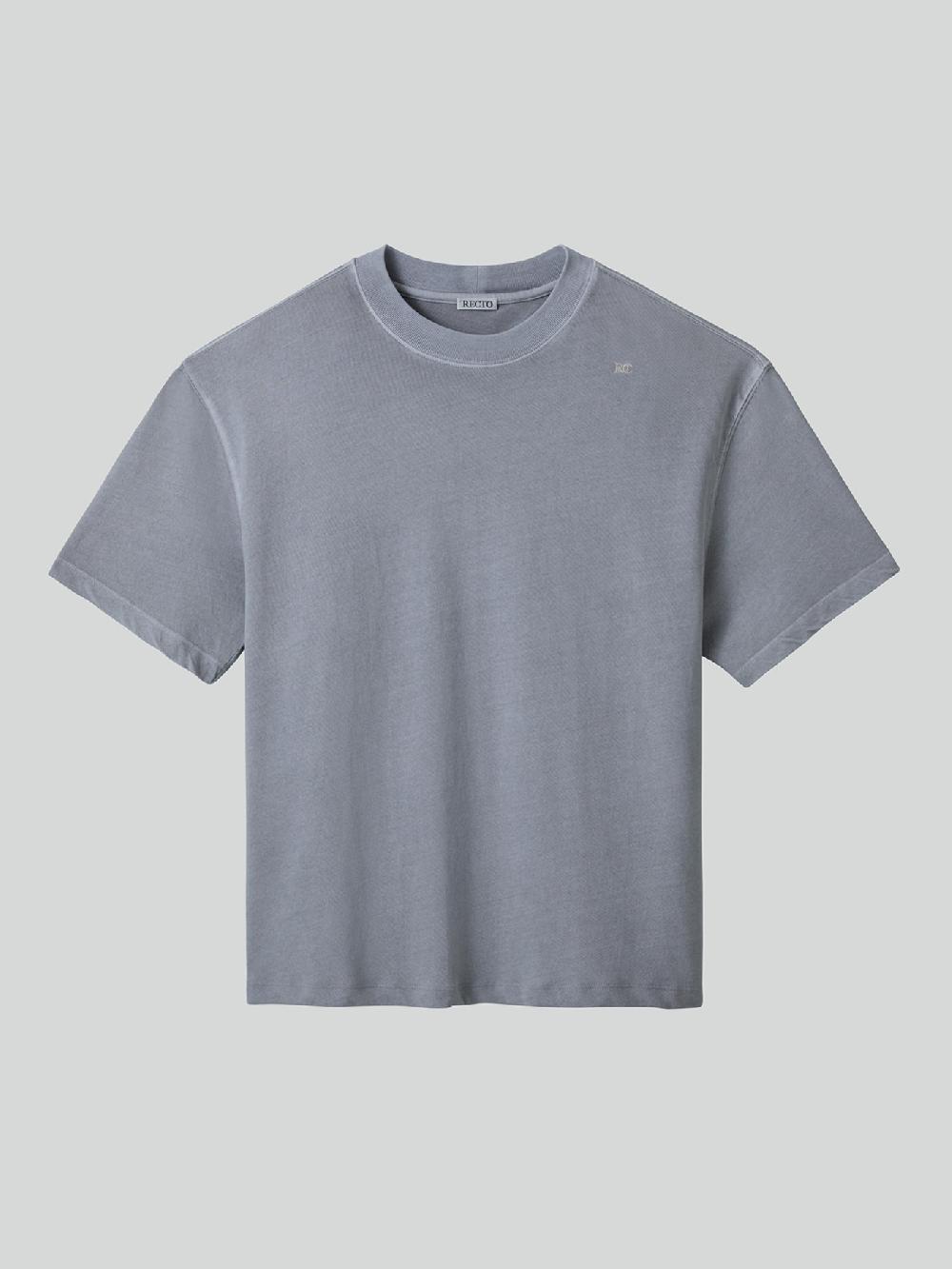 recto VINTAGE WASHED COTTON OVERSIZE T-SHIRT (COOL GREY)