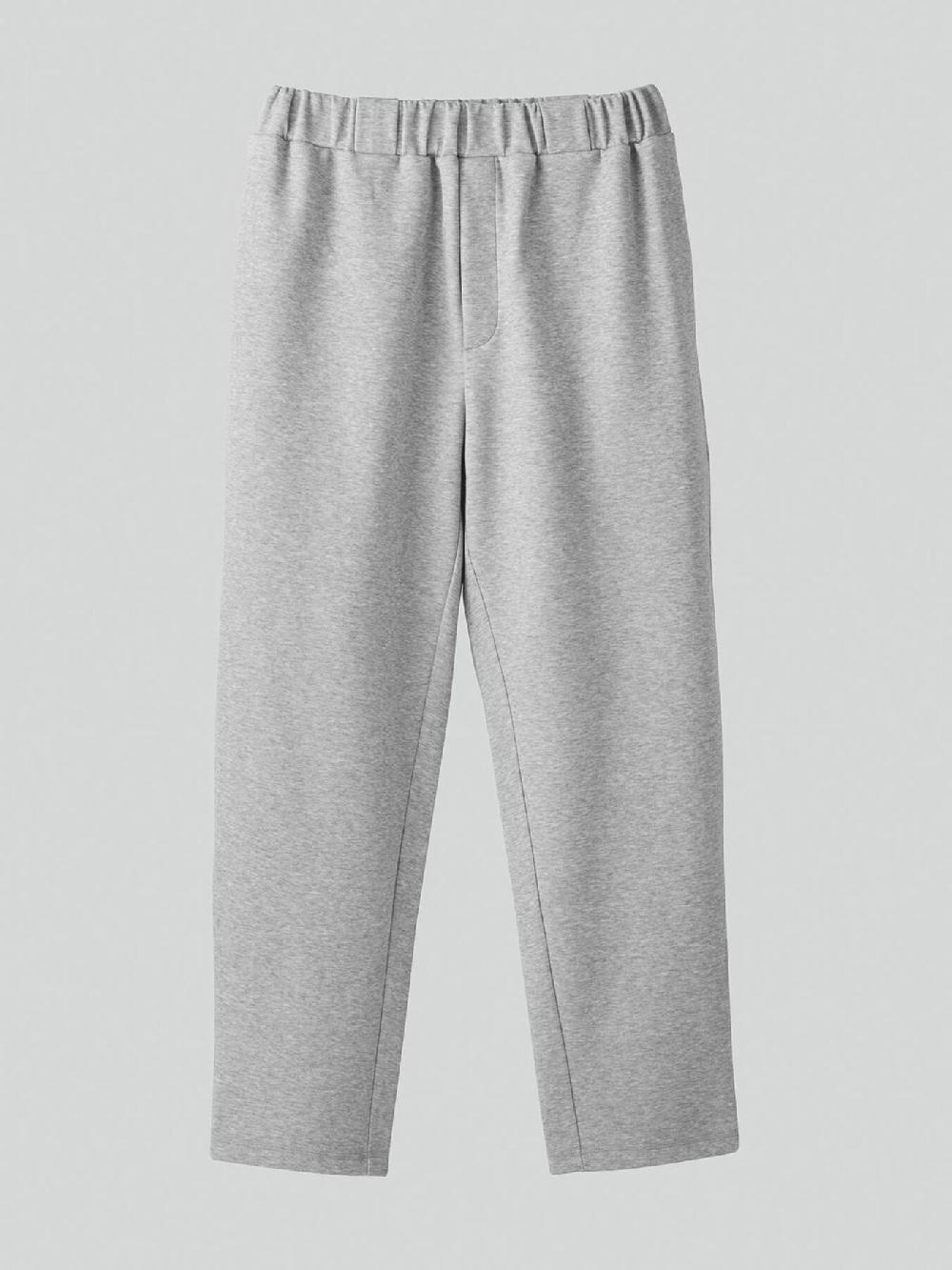 recto WIDE BANDING LOOSE FIT SWEAT PANTS (MELANGE GREY)