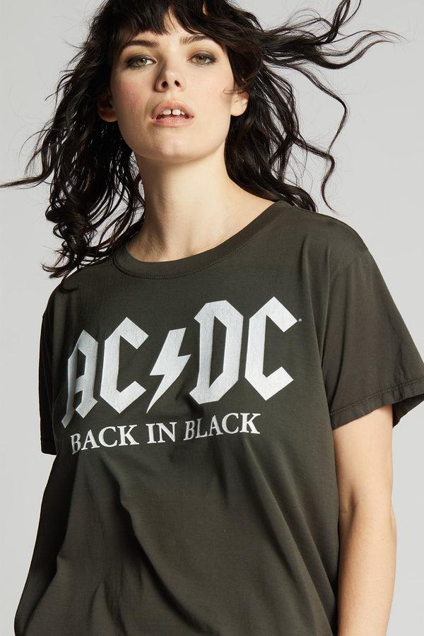 Recycled Karma AC/DC Back In Black Vintage Unisex Tee