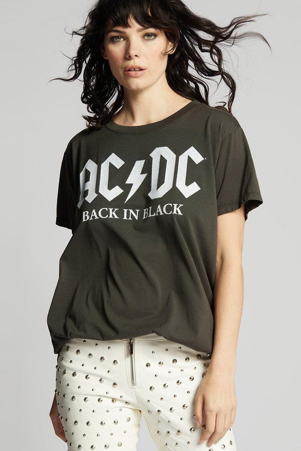 recycled karma AC/DC Back In Black Vintage Unisex Tee