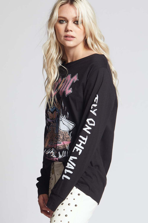 Recycled Karma AC/DC Fly On The Wall Tour Vintage Graphic Long Sleeve