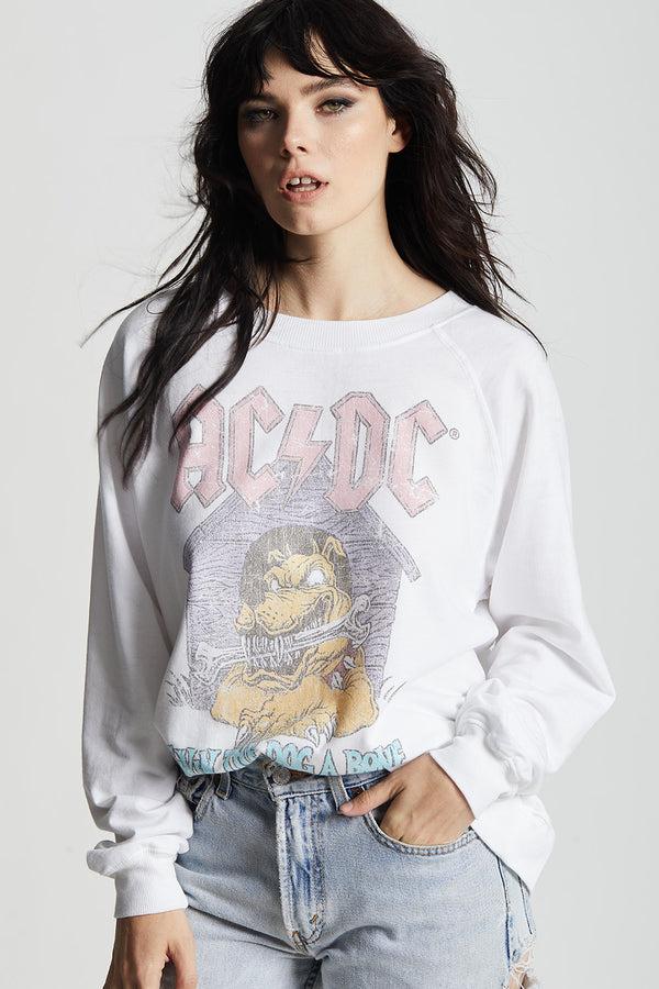recycled karma AC/DC Givin’ The Dog A Bone Oversized Vintage Sweatshirt