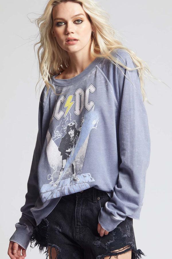 Recycled Karma AC/DC High Voltage Oversized Vintage Concert Sweatshirt
