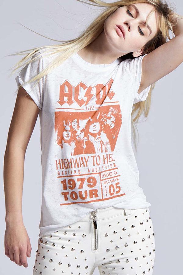 recycled karma AC/DC Highway to Hell Concert Vintage Burnout Tee