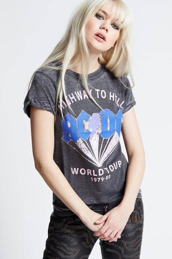 recycled karma AC/DC Highway To Hell Tour Vintage Concert Tee