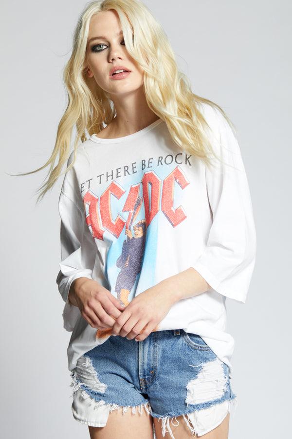 Recycled Karma AC/DC Let There Be Rock 1977 Tour Vintage 3/4 Sleeve Tee