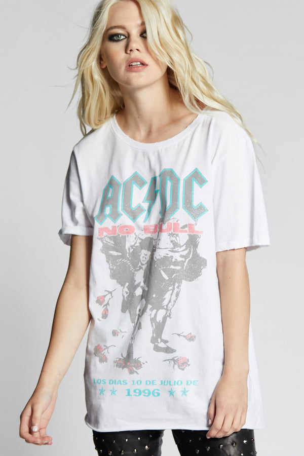 Recycled Karma AC/DC No Bull Tour Vintage Graphic Boyfriend Tee