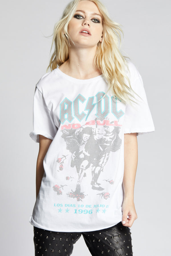 Recycled Karma AC/DC No Bull Tour Vintage Graphic Boyfriend Tee