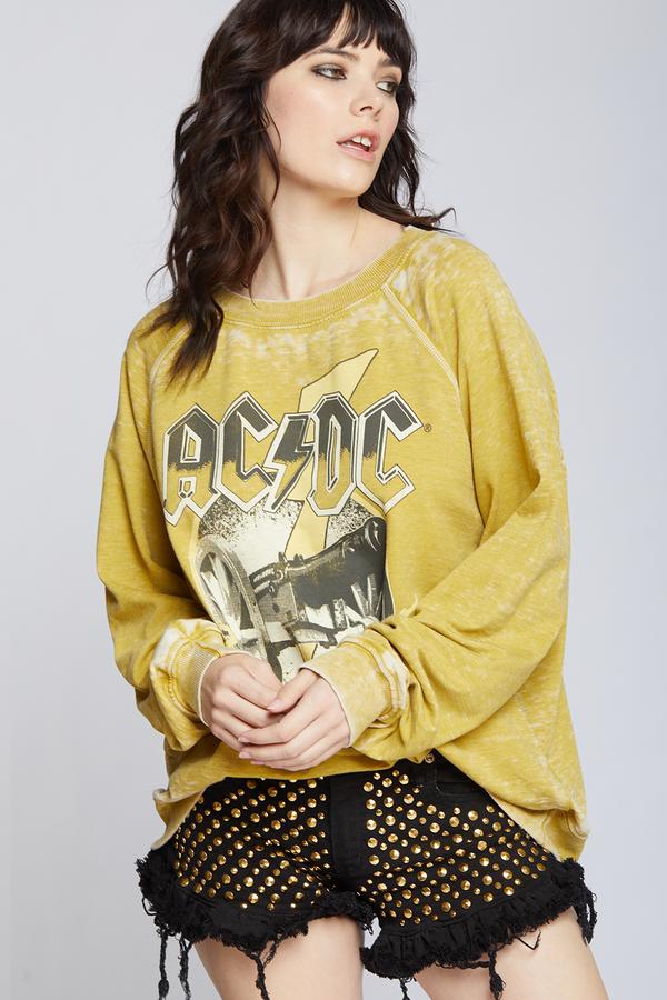 Recycled Karma AC/DC Rock Cannon Vintage Graphic Sweatshirt