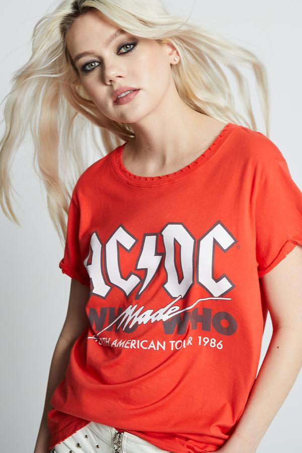 Recycled Karma AC/DC Who Made Who 1986 Concert Graphic Tee