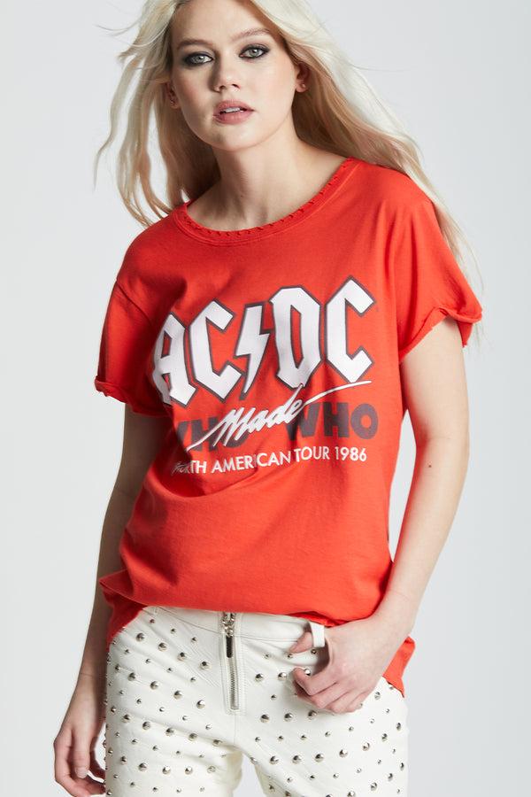recycled karma AC/DC Who Made Who 1986 Concert Graphic Tee