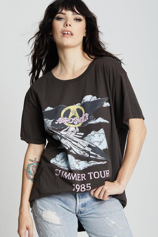 recycled karma Aerosmith 1985 Summer Tour Unisex Vintage Graphic Tee