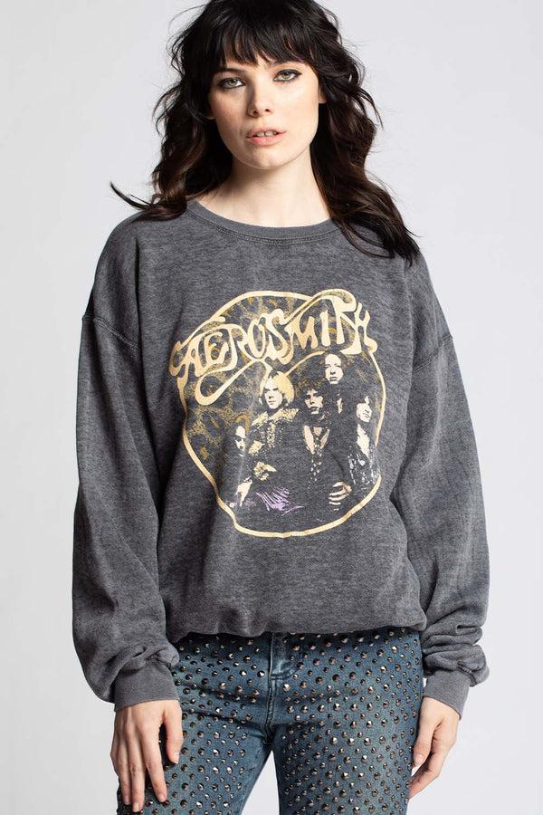 Recycled Karma Aerosmith Back In The Saddle Slim Fit Graphic Sweatshirt