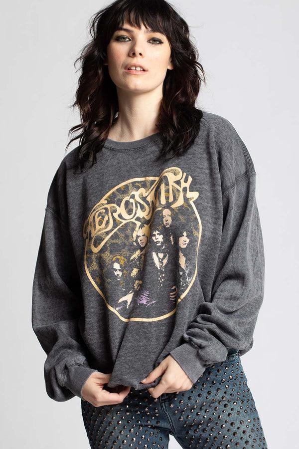 Recycled Karma Aerosmith Back In The Saddle Slim Fit Graphic Sweatshirt