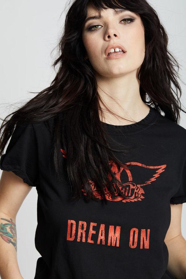 Recycled Karma Aerosmith Dream On Black Vintage Band Tee