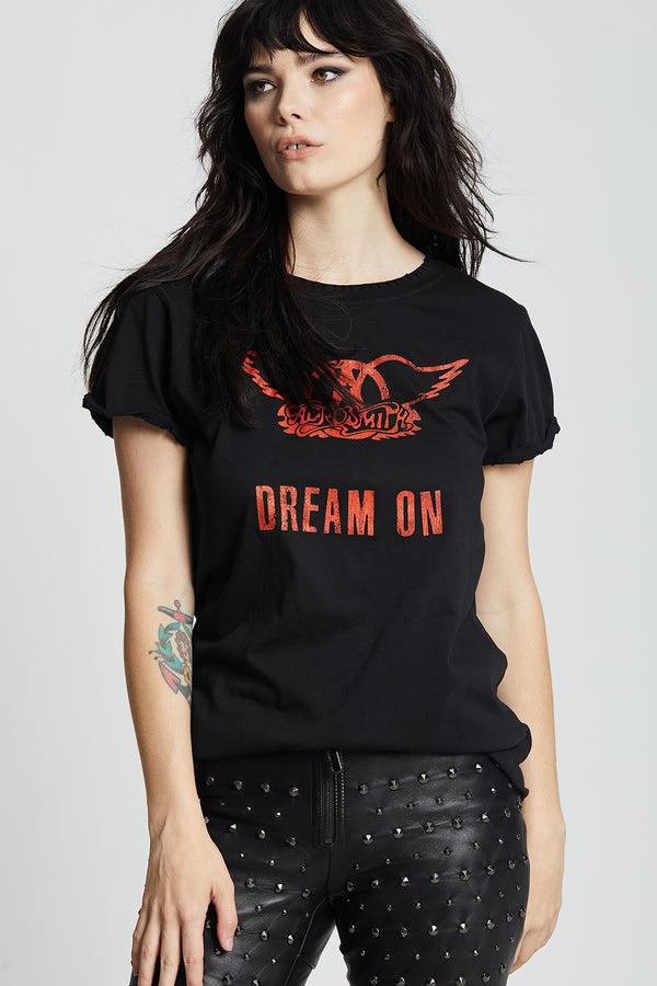 Recycled Karma Aerosmith Dream On Black Vintage Band Tee