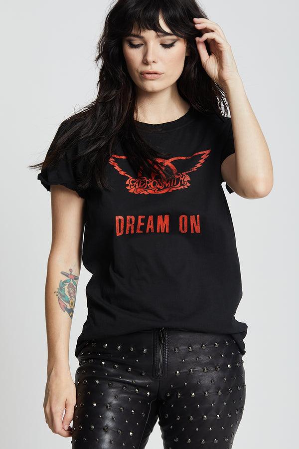 Recycled Karma Aerosmith Dream On Black Vintage Band Tee