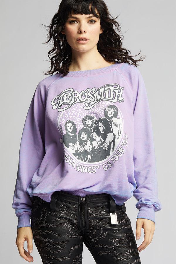 recycled karma Aerosmith Get Your Wings Tour ‘74 Oversized Sweatshirt