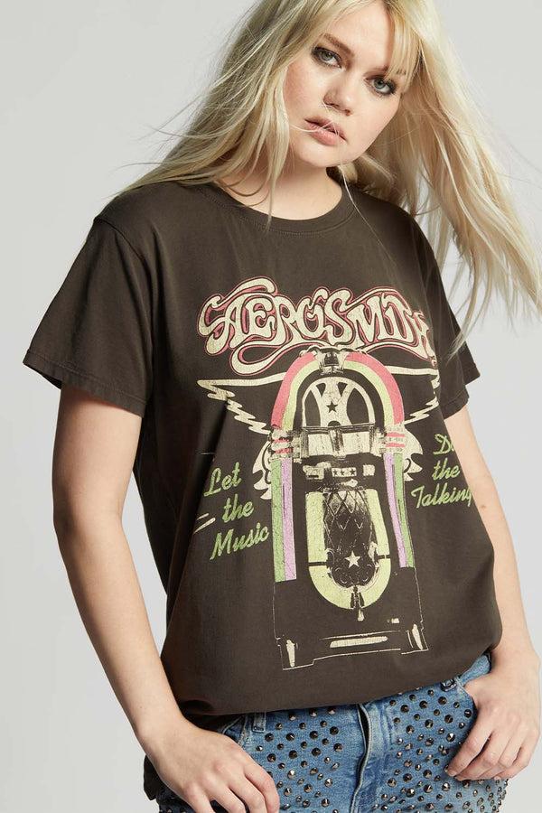 Recycled Karma Aerosmith Jukebox Unisex Vintage Graphic Tee