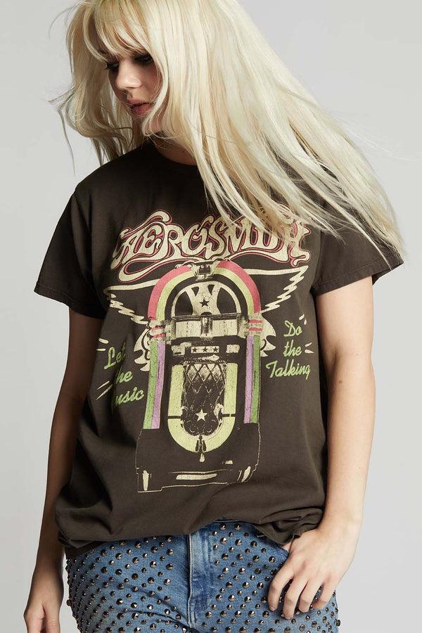Recycled Karma Aerosmith Jukebox Unisex Vintage Graphic Tee