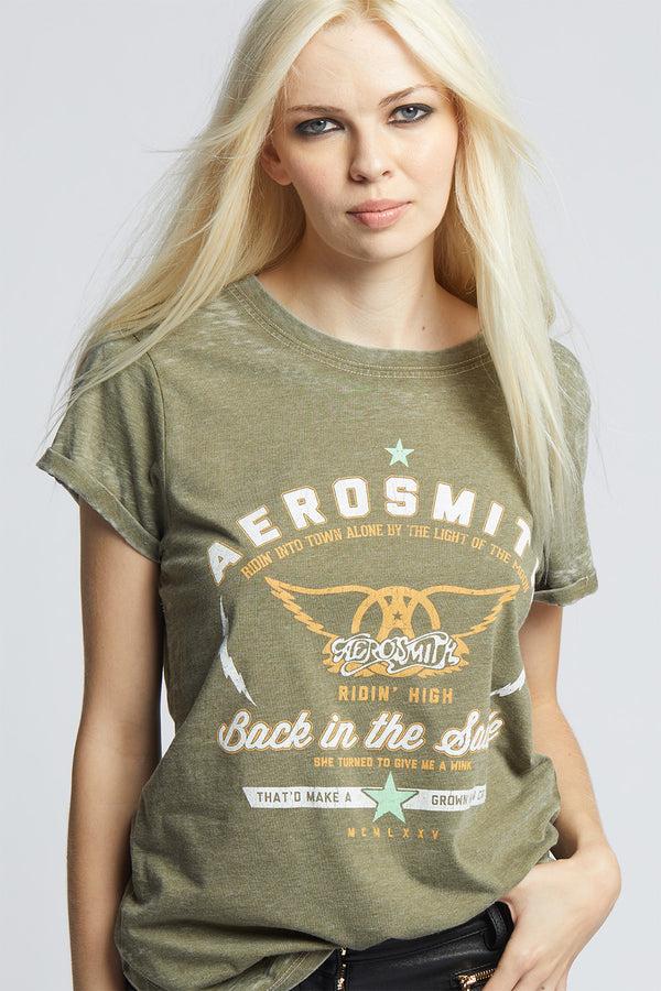 Recycled Karma Aerosmith Ridin’ High Vintage Band Graphic Tee