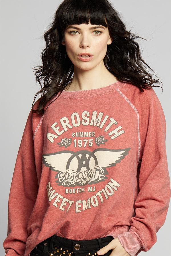 Recycled Karma Aerosmith Sweet Emotion Oversized Vintage Sweatshirt
