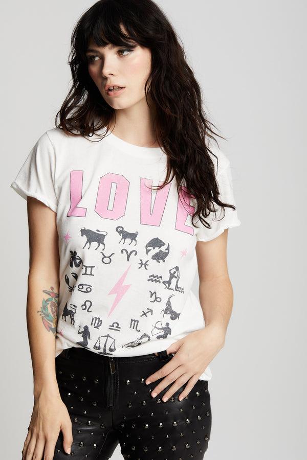 recycled karma All You Need Is Love Zodiac Sign Graphic Tee