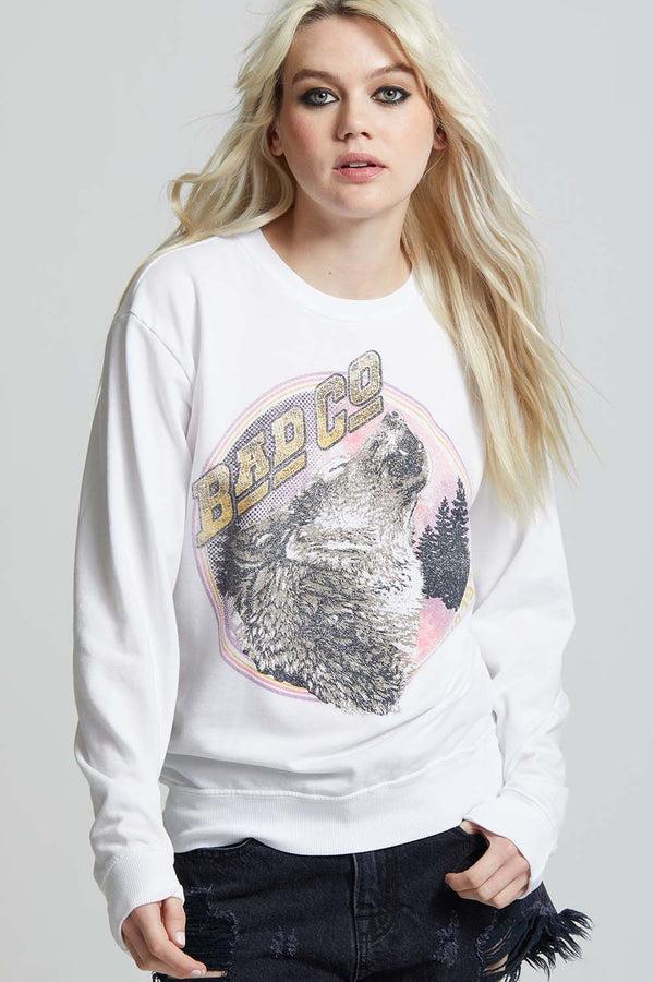 Recycled Karma Bad Company Tour Slim-fit Vintage Band Sweatshirt