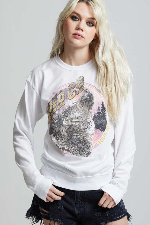 recycled karma Bad Company Tour Slim-fit Vintage Band Sweatshirt