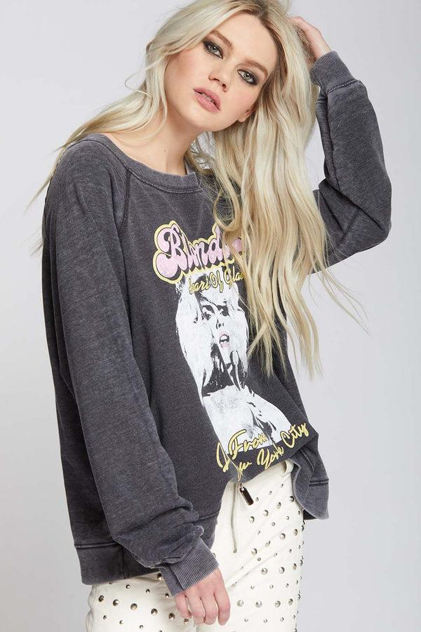 Recycled Karma Blondie Heart Of Glass Oversized Graphic Sweatshirt