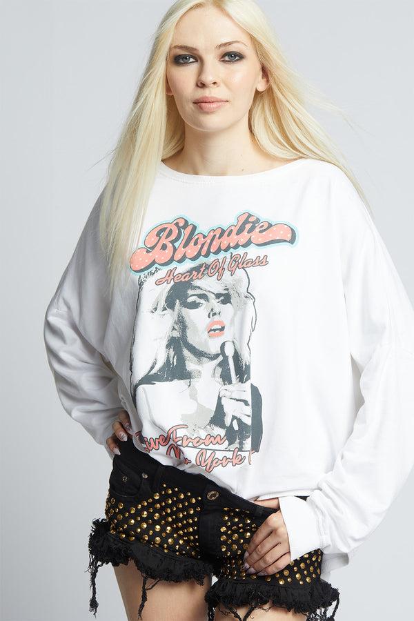 recycled karma Blondie Heart of Glass Oversized Vintage Sweatshirt