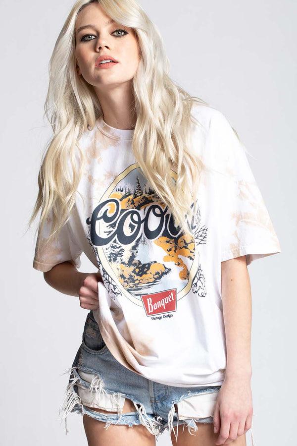 Recycled Karma Coors Banquet Unisex Tie Dye Graphic Tee
