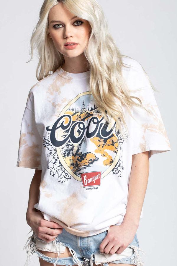 recycled karma Coors Banquet Unisex Tie Dye Graphic Tee