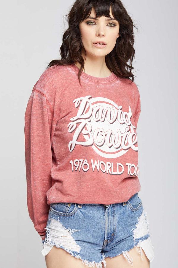Recycled Karma David Bowie 1978 World Tour Fitted Sweatshirt