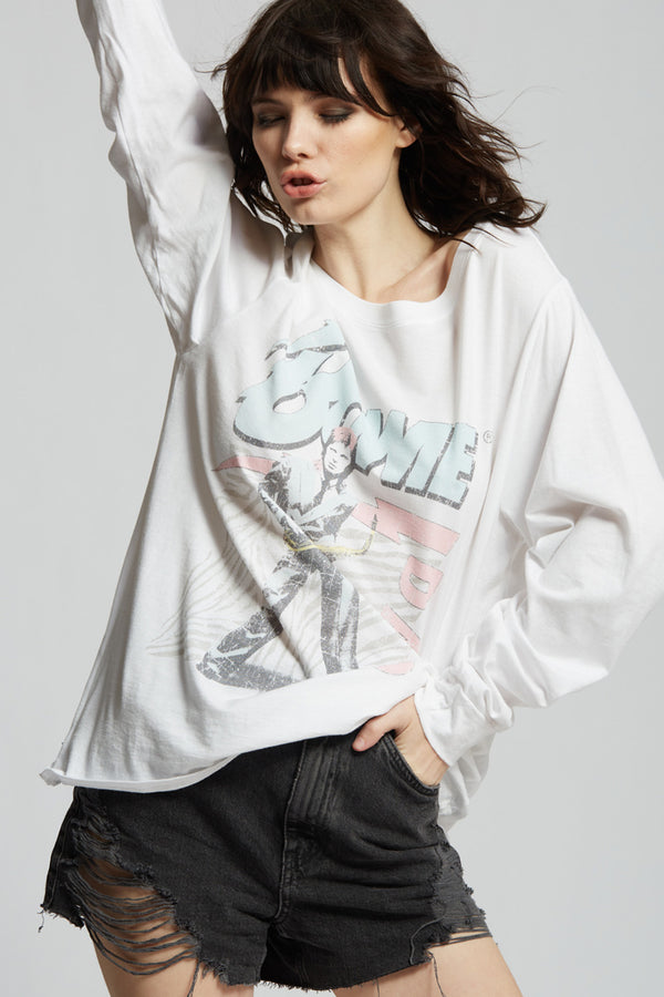 Recycled Karma David Bowie Retro Graphic Long Sleeve Tee