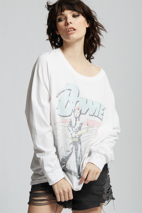 Recycled Karma David Bowie Retro Graphic Long Sleeve Tee