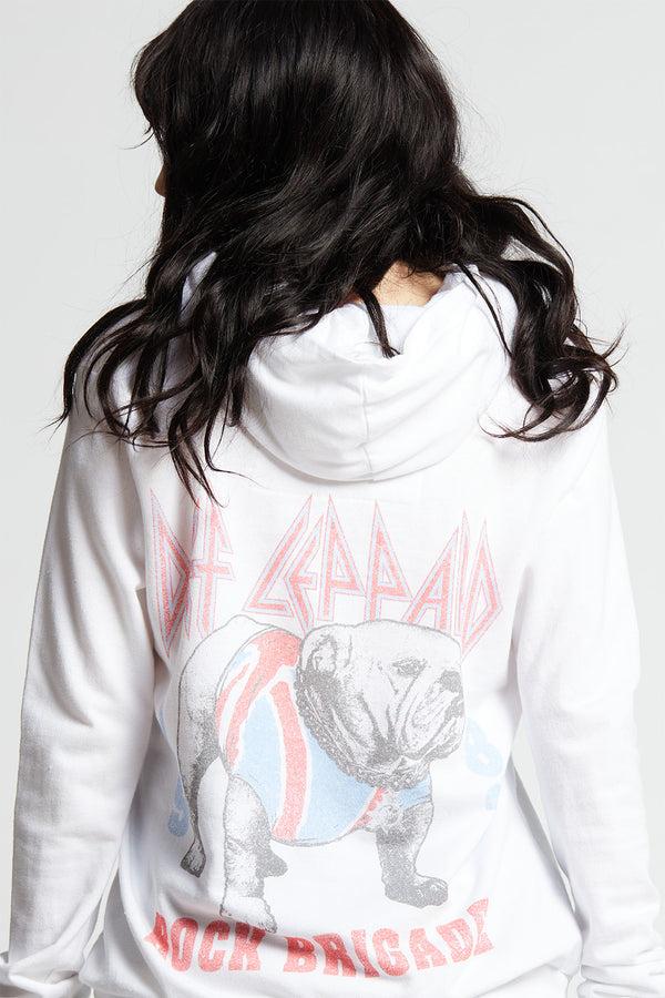 Recycled Karma Def Leppard ‘83 Rock Brigade Oversized Hoodie