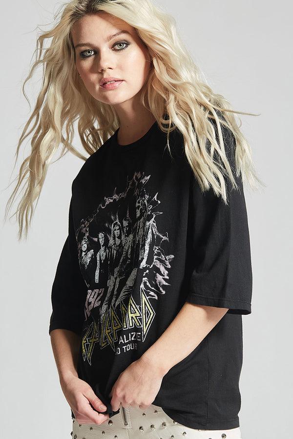 Recycled Karma Def Leppard Adrenalize Boyfriend Tee