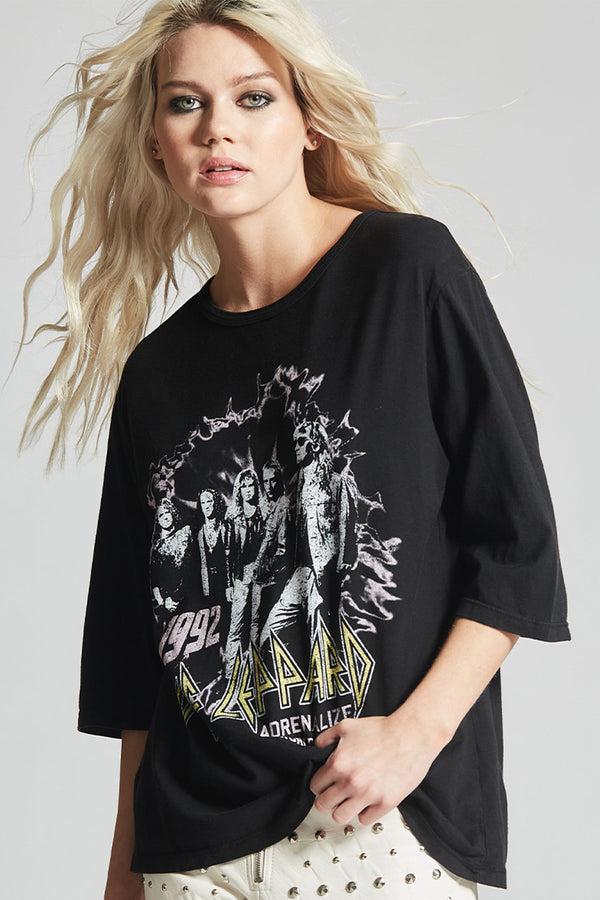 Recycled Karma Def Leppard Adrenalize Boyfriend Tee